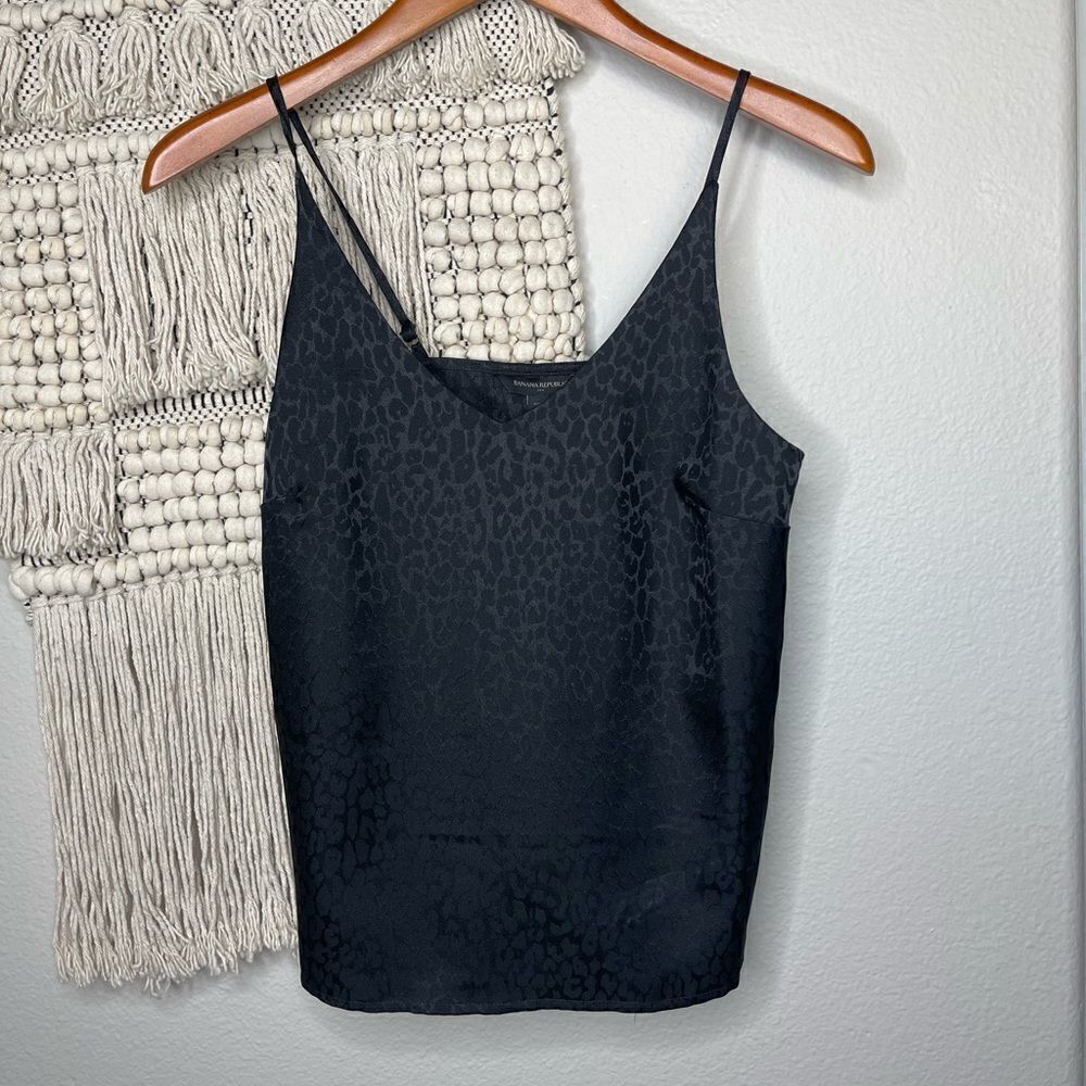 Banana republic black leopard cami